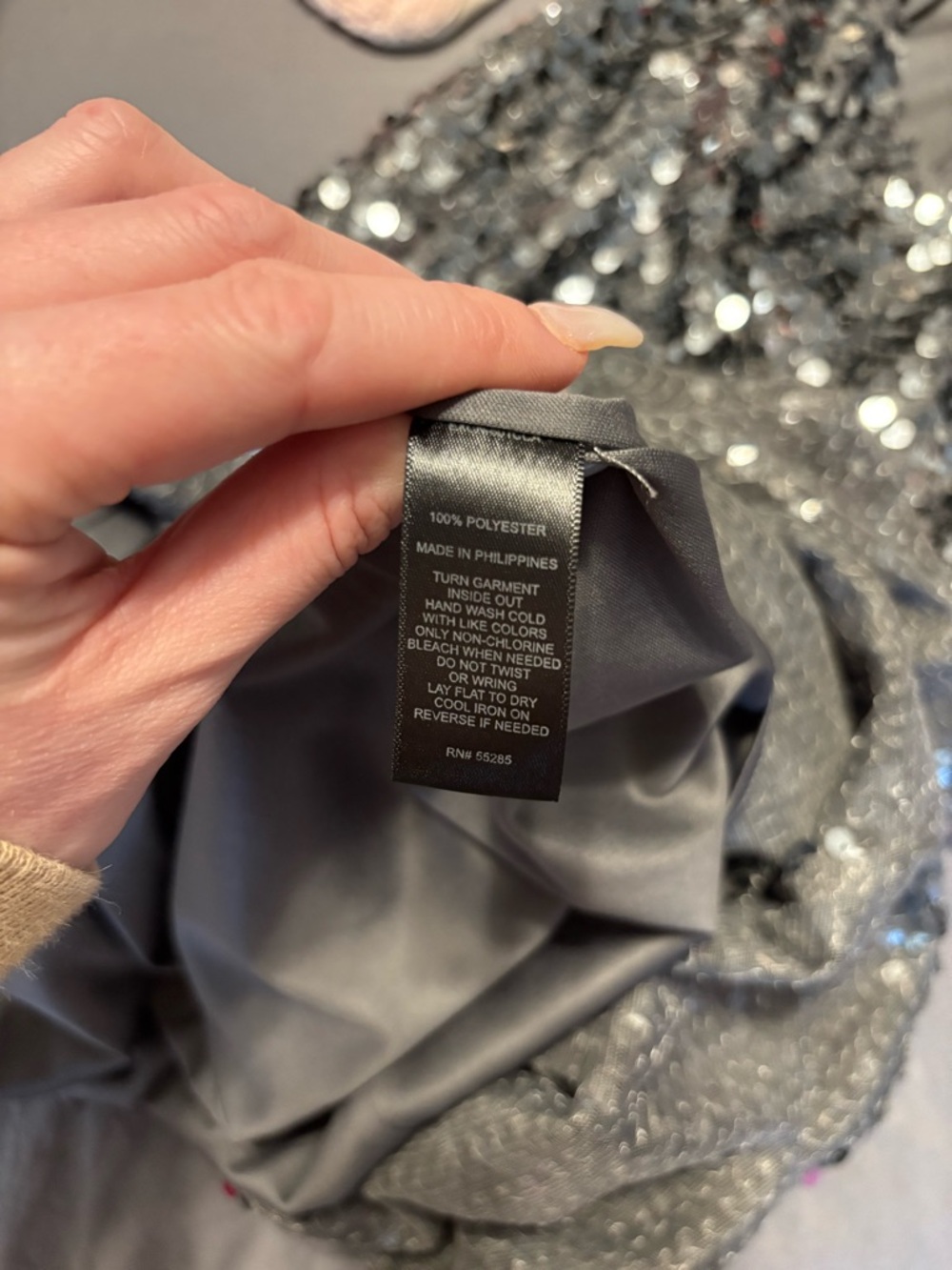 Express Black Sequin Party Dress - Picture 6 of 6